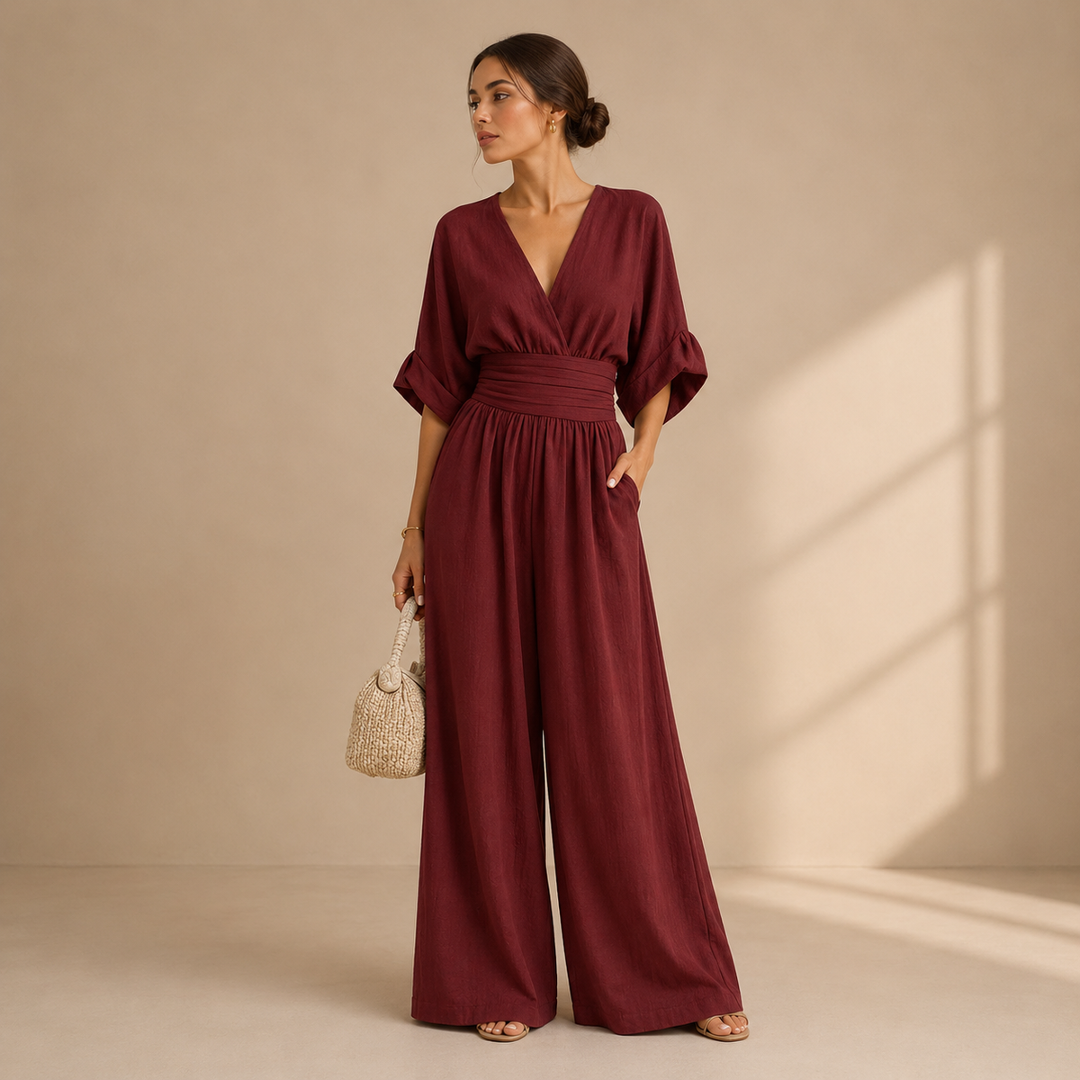 Isabelle | Elegant Wide-Leg Jumpsuit