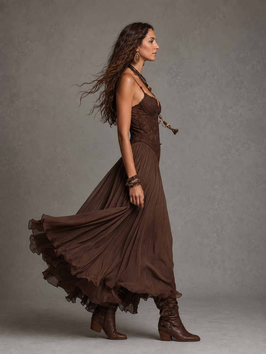 Olivia | Lace Corset Maxi