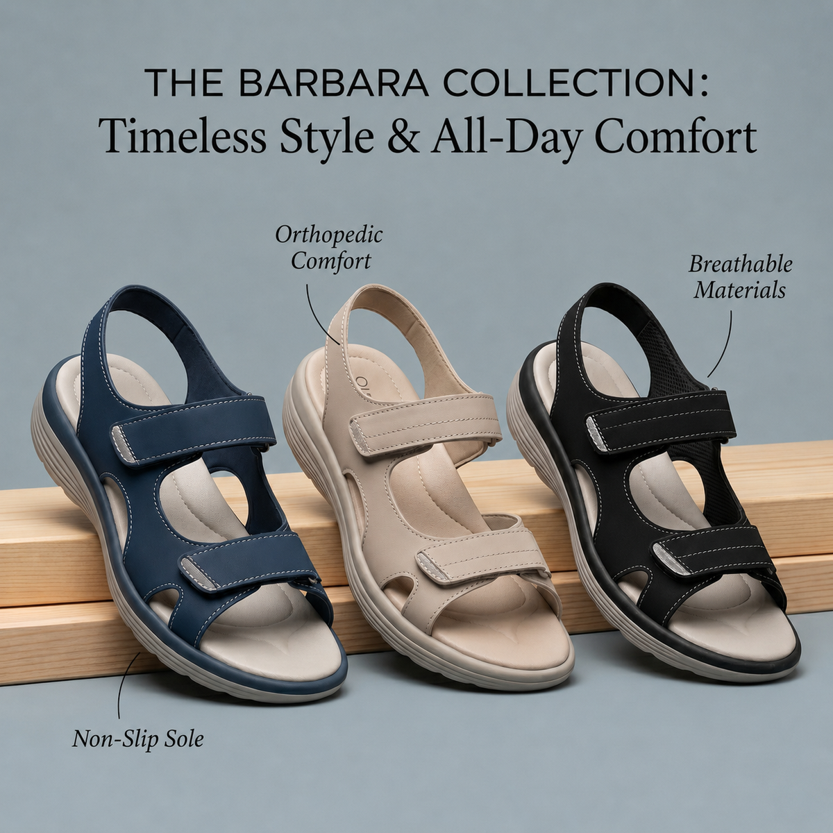 Barbara | Adjustable Comfort Sandals