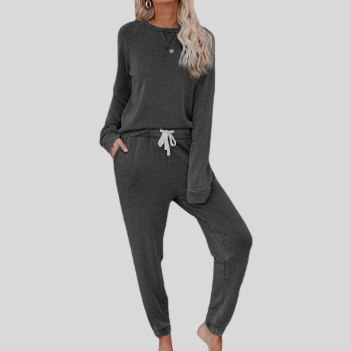Jocelyn™ - Casual Long Sleeve and Sweatpants Set