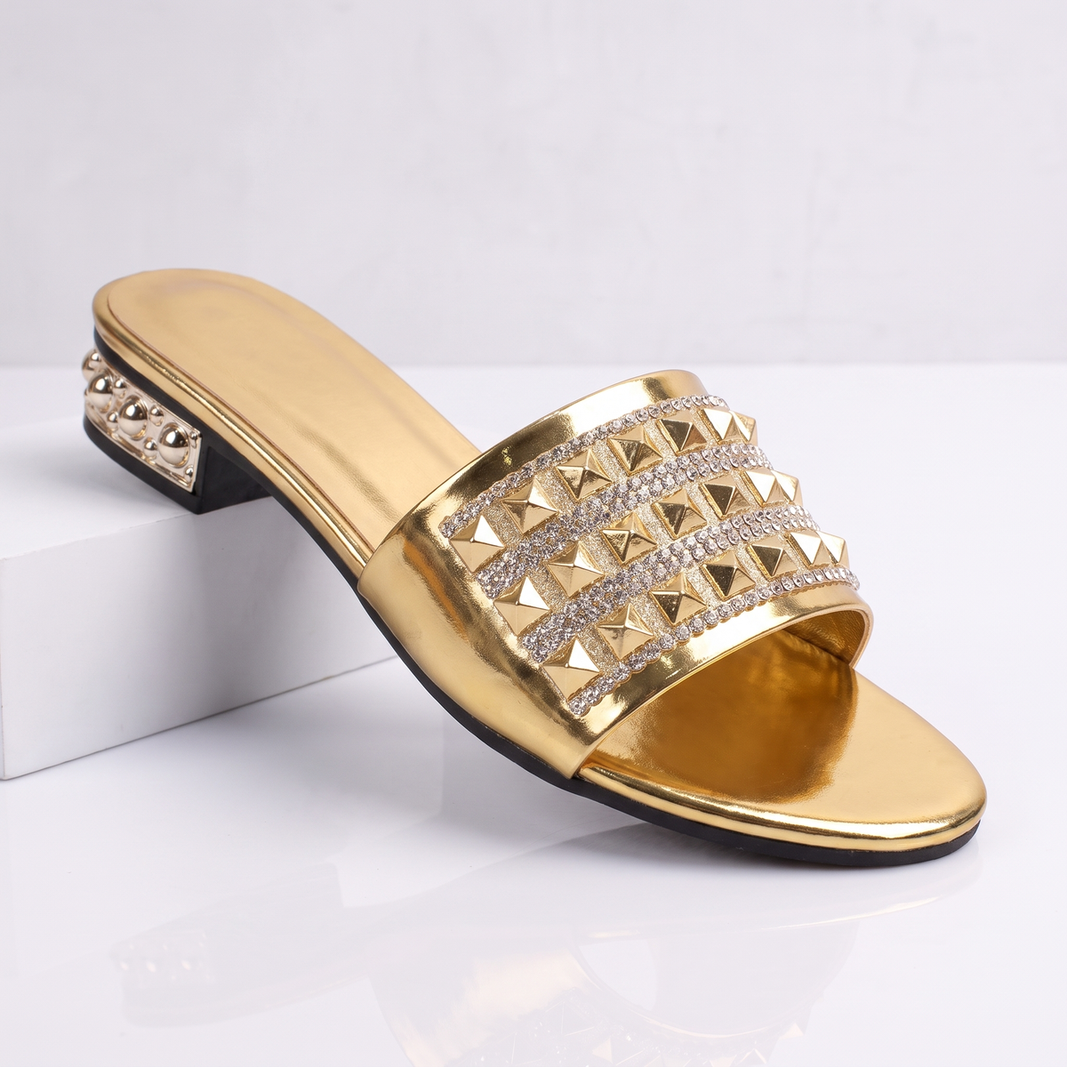 Carlotta | Embellished Low-Heel Slides