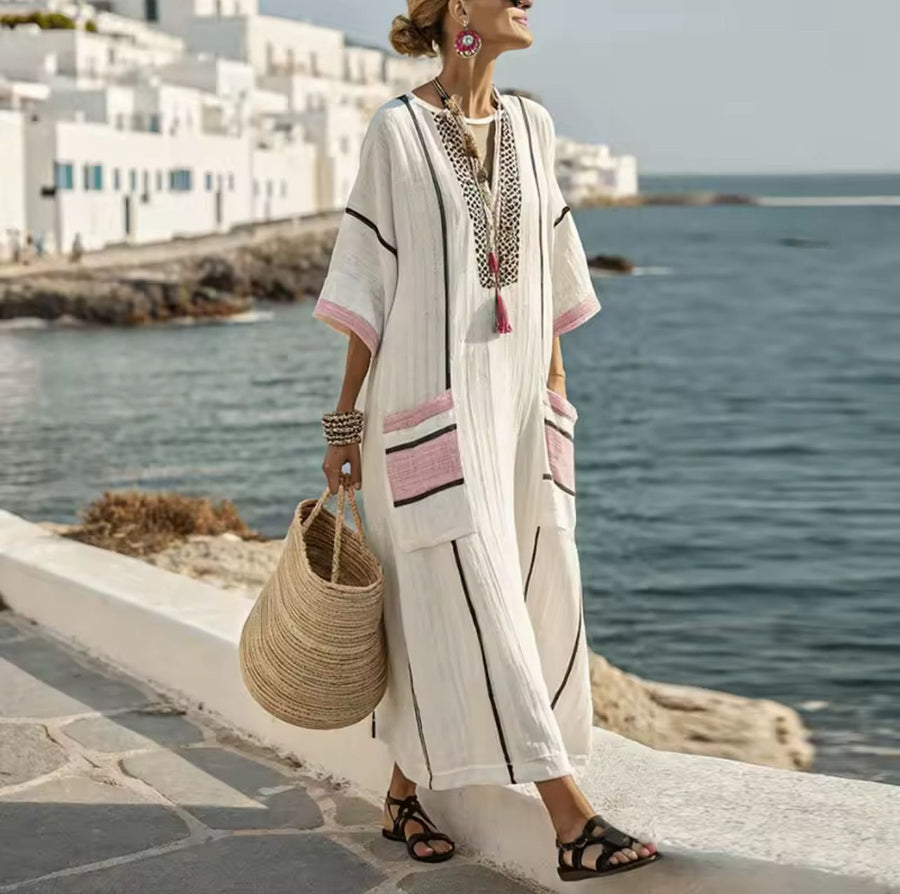 Elegant Kyra - Long Strand Dress for a Stylish Summer Look