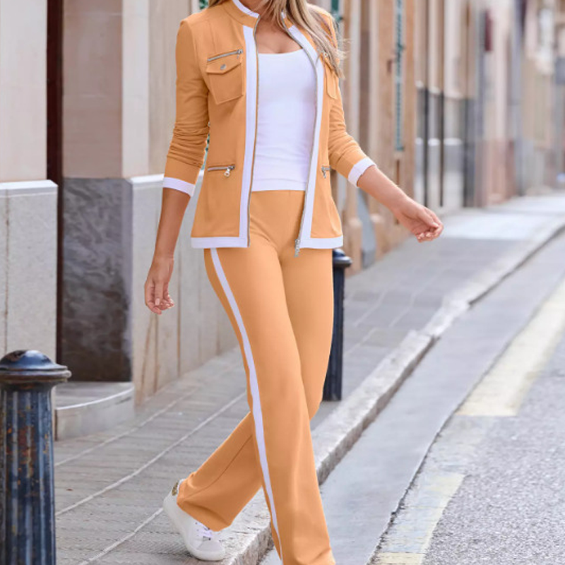Valerie | Contrast-Trim Two-Piece Set